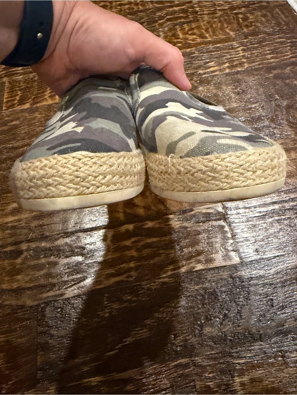 Esprit Women’s Erika Camouflage Slip-On Espadrilles - Green & Brown
